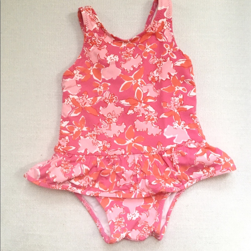 Lily Pulitzer pink one piece bathing suit 6-12 mo